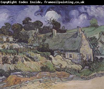Vincent Van Gogh Thatched Cottages at Cordeville,at Auvers-sur-Oise (mk06)